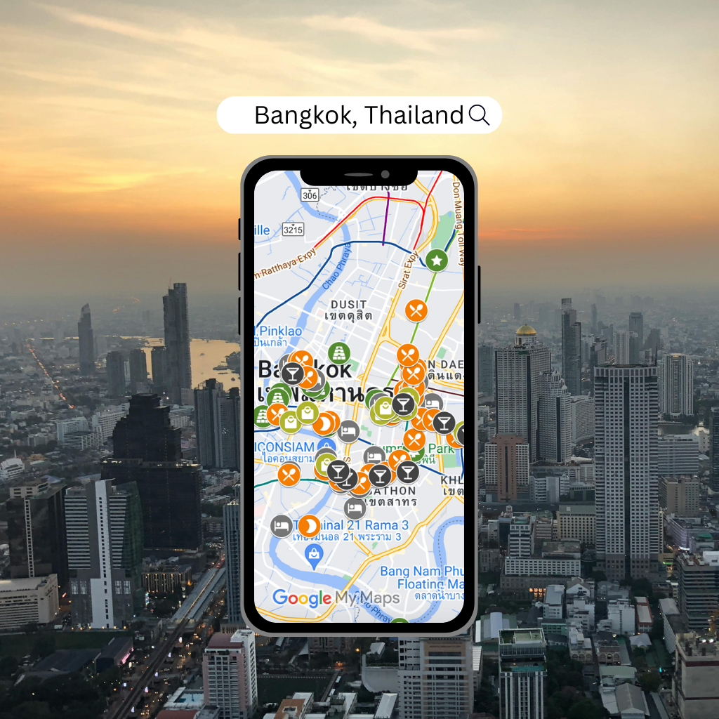 Bangkok Digitale Reise Karte